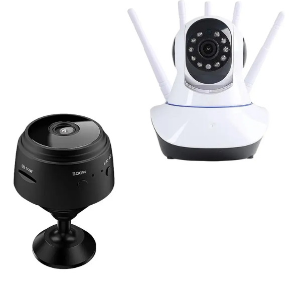 Camara De Seguridad 5 Antenas + Mini Camara Espia Wifi App