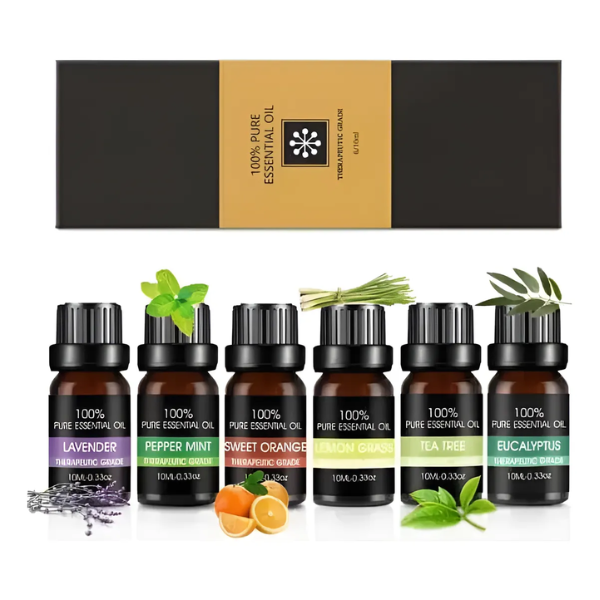 Caja 6 Esencias Para Humidificadores Aceites De 10ml Aromas